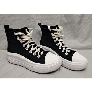 Refresh Shoes Women’s Size 8.5  Black Canvas Platform High Top Sneakers Skater